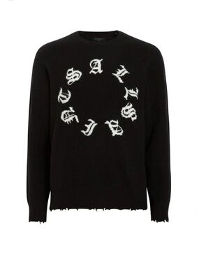 AllSaints SCRIPTURE GOTHIC JACQUARD LOGO JUMPER.